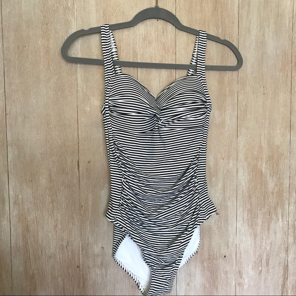 NWT Striped One Piece Swim Suit